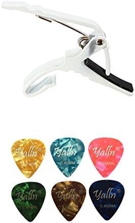 Guitar Picks Guitar Capo Quick Change Acoustic Guitar Accessories With free 6pcs Guitar Picks White