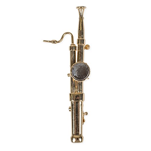 Bassoon Miniature Replica Gold Brass Tone 1.5 x 3 Resin Refrigerator Magnet