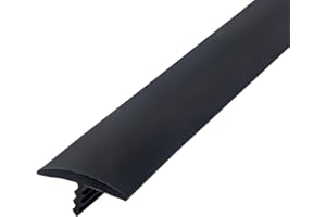 Outwater Industries 25 Foot Black 3/4 Inch Center Barb Tee Moulding T Molding Hobbyist Pack, Small Projects, Arcade Machines and Tables
