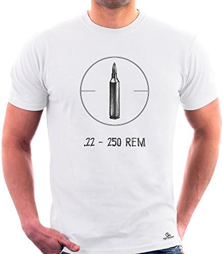 .22 - 250 REM T-Shirt Unisex (L), Drirelease (Made in USA) - by Customality