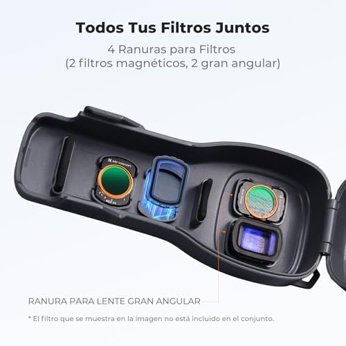 K&F CONCEPT PT61 Funda Protectora Compatible con dji Osmo Pocket 4/3 con Almacenamiento de Filtros, Estuche Rígido con Interior Suave, Diseño Exclusivo, Apertura Fácil