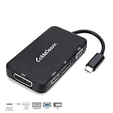 USB-C Multiport Adapter,CableDeconn USB-C Type C 3.1 To HDMI DP DVI VGA 4K Cable Adapter Converter For New Macbook
