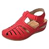 LATINDAY-Womens-Retro-Wedges-Comfortable-Ankle-Hollow-Round-Toe-Sandals-Soft-Sole-Shoes