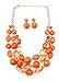 Youthway Women's Choker Acrylic Candy Color Multilayer Pendant Statement Necklace Earrings Set