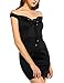 Zeagoo Women's Off Shoulder Lace Up Mini Dress Bodycon Club Party Dresses