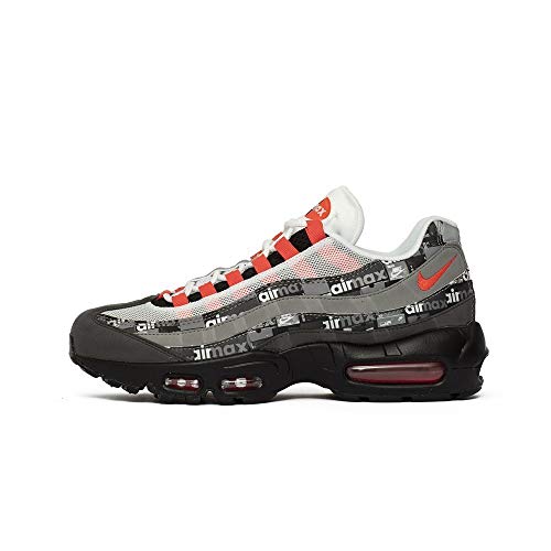 Nike Mens Air Max 95 Print Black/Crimson Suede Size 9.5