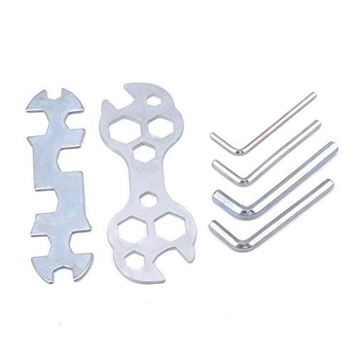 Meolin Durable Bicycle Key Stainless Steel Hexagon Spanner Repair Tool Kits Multifunction Wrench Flat Spanner Bike Repair Tool Set