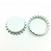 IGOGO 100 PCS Crown Bottle Caps Double Both Sided Colors Craft Linerless 2 Sided White