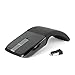 New Foldable Wireless Mouse 2.4GHz Arc Optical Touch Mouse with USB Receiver Suitable for Notebook (Black)