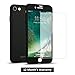AnsTOP iPhone 8 Case, iPhone 7 Case, Ultra-Slim Full Body Protective Case for iPhone 8/7 with Tempered Glass Screen Protector (Black)