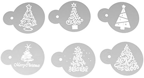 Christmas Tree Cake Stencil Wedding Party Cake Cookie Mould Cupcake Decoration Template. 6 pcs/set.