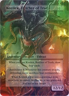 Kozilek, Butcher of Truth - Casual Play Only - Customs Altered Art Foil