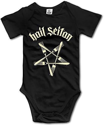 Hail Seitan Go Vegan Unisex Boys Girls Baby Onesie Outfits Short Sleeve
