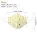 Kids Cotton Mouth Mask Adjustable Anti Dust Mouth Mask,Cotton Face Mask Reusable Mask Anime Face Mask Washable Mask Cute Dustproof Mask for Camping Outdoors for Toddlers Teens Children,Yellow