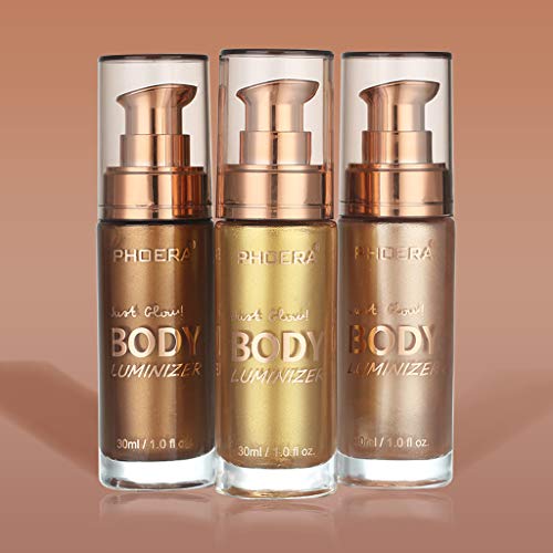shamrock58 for PHOERA Body Luminizer Makeup Cream Face Body Shimmer Make Up Liquid Brighten (A)
