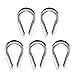 Sutemribor M10 304 Stainless Steel 3/8 Inch Diameter Wire Rope Cable Thimbles Rigging, 5 Pieces