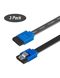 BENFEI - Cable de datos SATA III (3 unidades, 6 Gbps, con pestillo de bloqueo, compatible con SATA HDD, SSD, CD Driver, CD Writer)