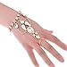 SUNSCSC Crystal Rhinestone Hand Harness Bangle Chain Link Finger Ring Bracelet Wedding Jewelry for Women