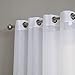 HLC.ME White Sheer Curtains 63 inches Long - 2 Panels Semi Sheer Curtains Window Treatment Grommet Voile Panels for Living Room, Bedroom, & Kids Room (54