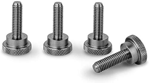 PrecisionGeek® M5 Knurled Screws – Ø16 mm Head – 20 mm Length (Stainless Steel · Flanged Head · Set of 4)