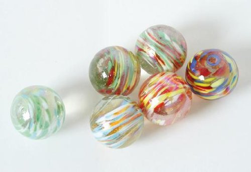 Bartl Glass Marbles 40 mm Set of 6