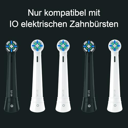 Brush Head Compatible with Oral B iO Electric Toothbrush, Multipack Toothbrush Heads for Cleaning Teeth (6 Black)