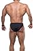 Men's Bodybuilding Contest Physique Posing Trunks Competition Suit Shorts,Black,Medium