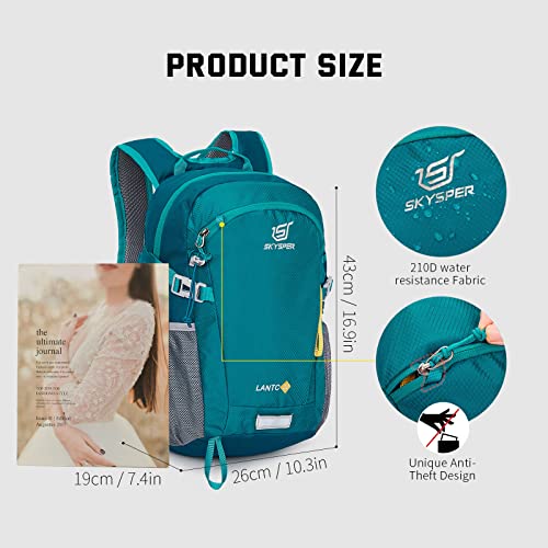 SKYSPER LANTC 20 Lightweight Hiking Backpack, 20 l, Small Rucksack with Back Ventilation, Trekking Backpack Made of Breathable 3D Air Mesh, Polyester, Camping, Outdoor, Hiking Backpack | Trekking backpack made of breathable 3D air mesh polyester hiking day trips travel camping outdoors