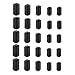 DGQ 25 Pieces Clip-on Ferrite Ring Cores - DGQ RFI EMI Noise Suppressor Cable Clip for 3.5mm/ 5mm/ 7mm/ 9mm/ 13mm Diameter Led Light Radio Static