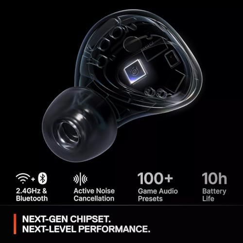 Arctis GameBuds™ per Xbox - Auricolari da gioco wireless - 2,4 GHz + BT5.3 - Modalità ANC/Transparency - Resistenza all'acqua IP55 - Durata batteria 40 ore - Ricarica wireless - Xbox, PS5,
