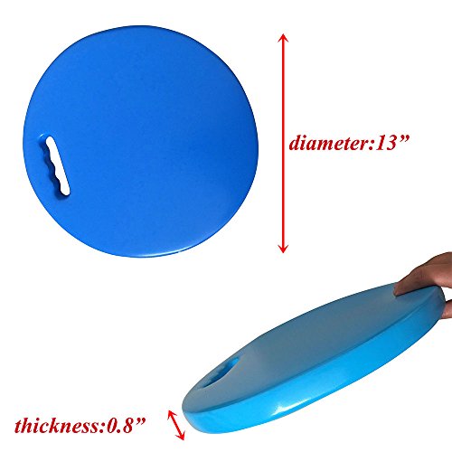 Hongwo Thick NBR Foam Waterproof Round Gardening Kneeling Cushion Pad Kneeler Mat for Baby Bath, Work Kneel Mat for Exericising, Prayer-13"x13"x0.8"-Light Blue - Thumbnail 2