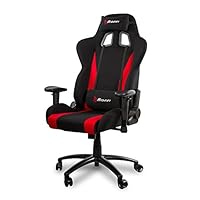 Arozzi Inizio Ergonomic Fabric Gaming Chair with High Back, Rocking & Recline Function - Red