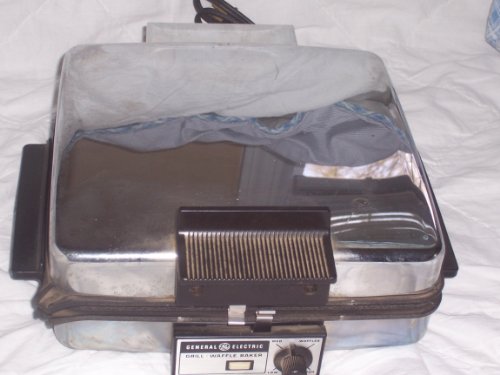 Click Here to See More Images Vtg GE Chrome Grill Waffle Baker Model A2G48T
