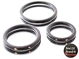 Ceiling Silicone Cock Rings, 3 Sizes, Set of 3
