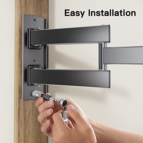 Pipishell Full Motion Wall Mount for 2660 inch Flat or Curved TVs up