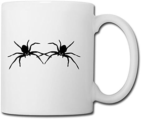 SaraGordon Merged Black Spiders Best Ceramic DIY Coffee Cup 11oz