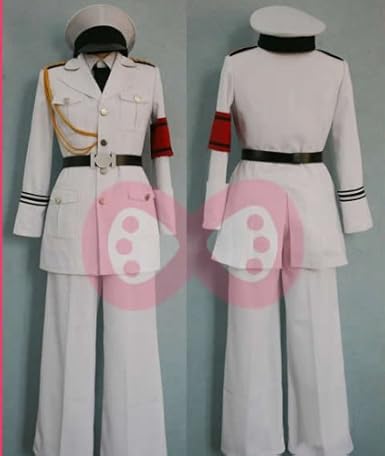 Amazon 高品質コスプレ衣装 咎狗の血 とがいぬのち シキ 白軍服 コスチューム コスプレ コスプレ 仮装 通販