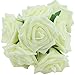 Leegoal(TM) Artificial Rose Flowers Bridal Wedding Bouquets (Ivory,20pcs)