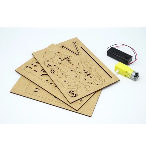 Mize Wooden Motor Automata Toys Assembly Model kits (Moving Feeding Chicken) Mechanical Puzzles for Kids & Adults, Kinetic Toys, Childrens 3d Puzzles - Thumbnail 4