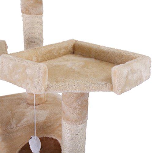 JAXPETY 67 Inches MultiLevel Cat Tree Tower Stand, Kitten Play House