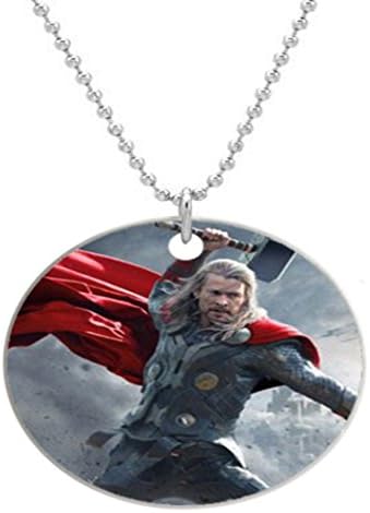 New Avenger Thor Chris Hemsworth Custom Fashion Aluminum Men's Dog Tag Army Style Pendant Ball Chain Necklace
