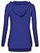 Tunic Sweater,Timeson Women's Long Sleeve V Neck Pullover Hoodie Sweatshirt With Kangaroo Pocket Deep Blue M