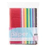 Darice 100-Piece Premium Quality Tissue Gift Wrapping Paper Crafts, Packing and More, 20 x 26 inches (100 Sheets), Assorted Colors