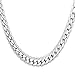 U7 Hip Hop Necklace Men Solid Links Party Jewelry 6MM Thick Platinum Plated Snake Curb Chain 28 Inch