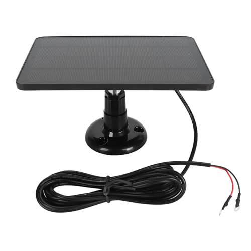 Solar Panel Camera Charger, 5V 6V 10W Video Doorbell Solar Panel Charger, 360 Degree Adjustable Stand, 9.8 Feet Charging Cable, for Video Doorbell 2 for Doorbell 3 (CSP4W-O-B)