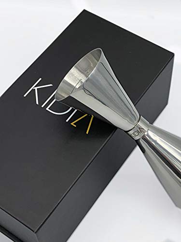 Kidia Doppel Jigger - Doppelter Cocktail-Messbecher mit 30ml & 60ml Füllinhalt - 304 Edelstahl mit Chromüberzug… – Bild 4
