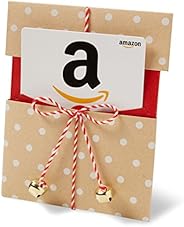 Amazon.com Gift Card in a Kraft Paper Reveal with Jingle Bells