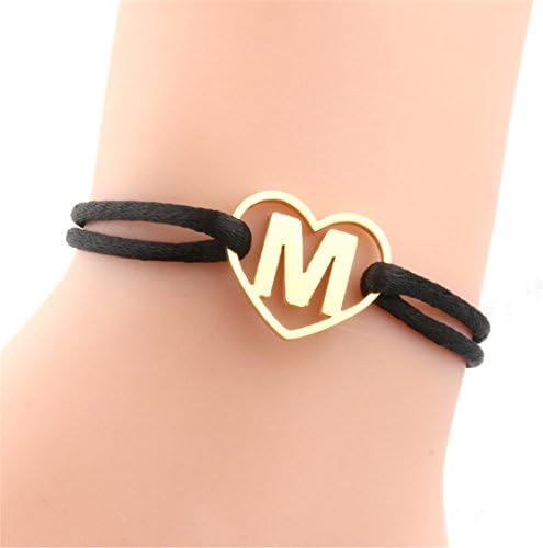 26 Letters Bracelets Stainless Steel Bohemia De Madera Wooden Bracelet Perles M