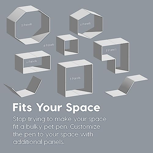 IRIS USA 24" Exercise 4Panel Pet Playpen, Puppy Pet Small Medium Dog Pen Keep Pets Secure Easy