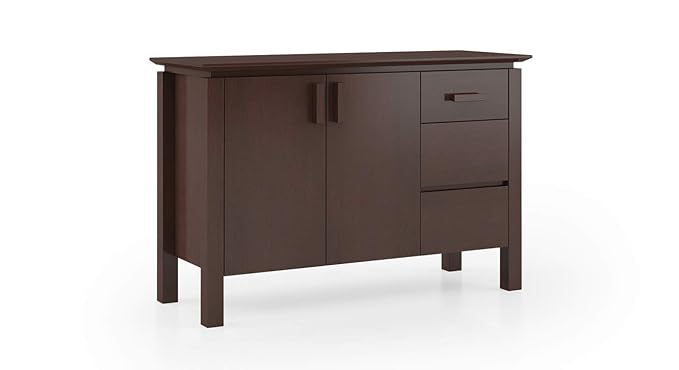 Urban Ladder Diner Rubber Wood Sideboard (Dark Walnut, 47-inch)